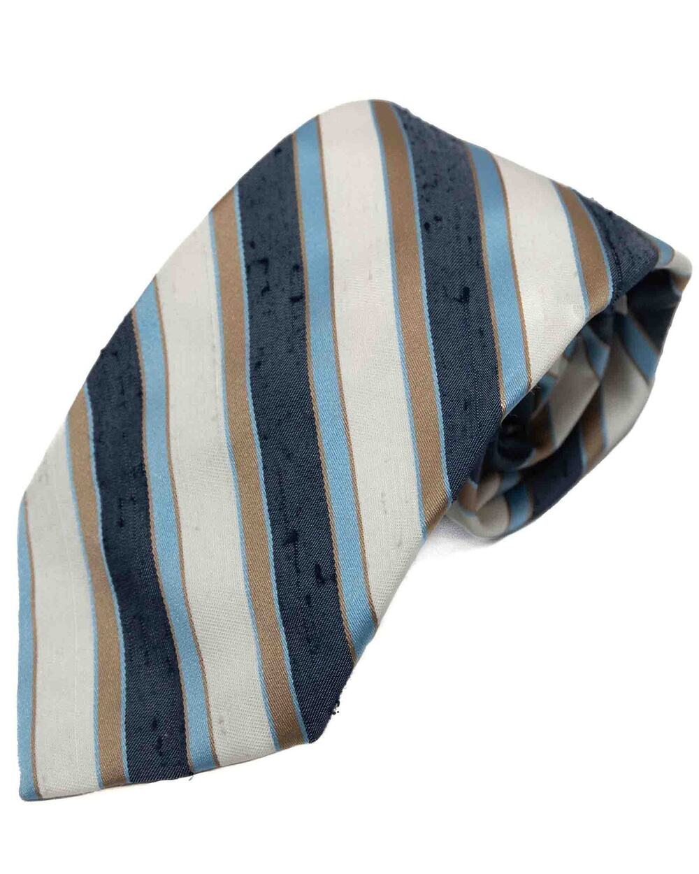 Vintage Retro Blue Striped 60's 70's Necktie Neck Tie